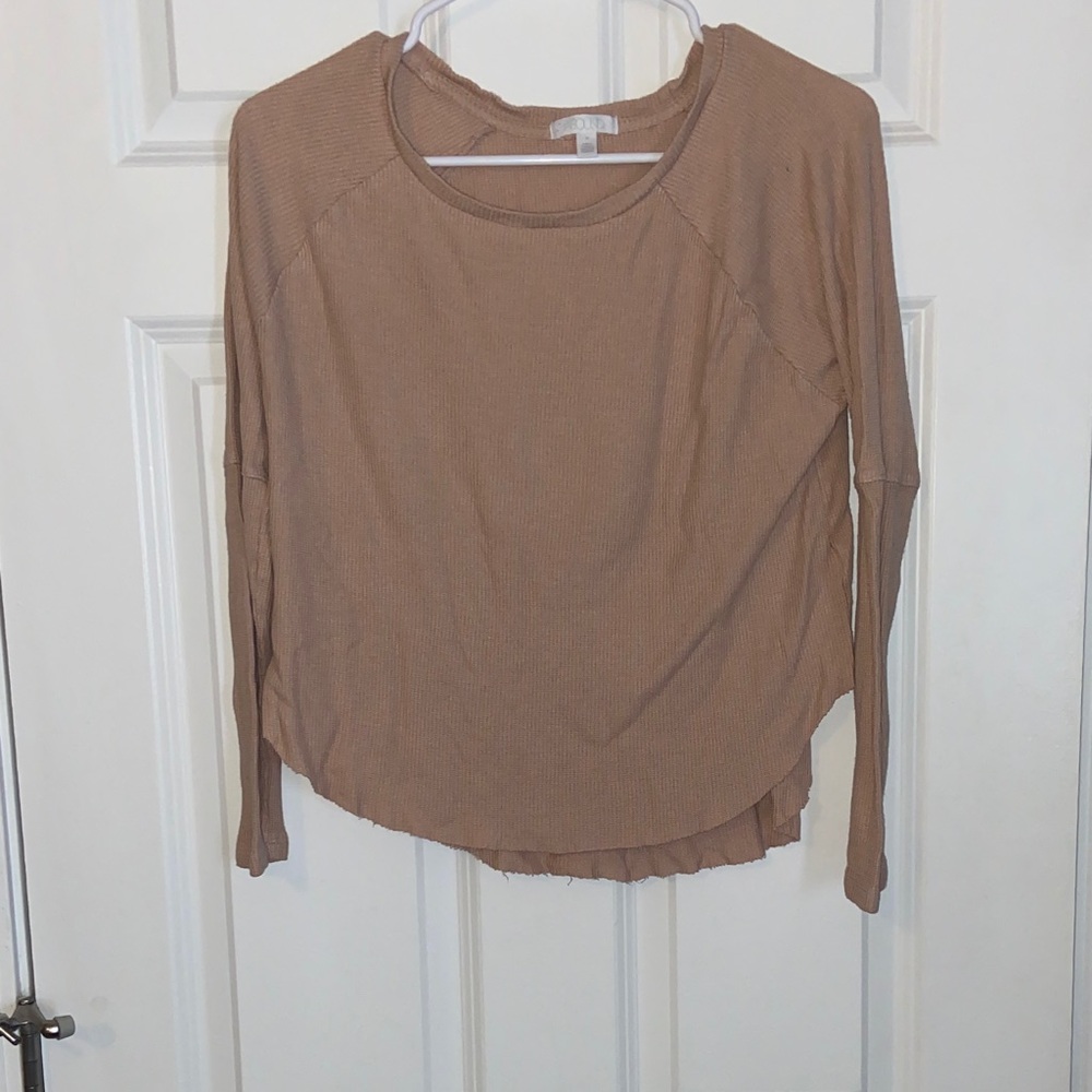 Abound Women's Beige Long Sleeve Blouse